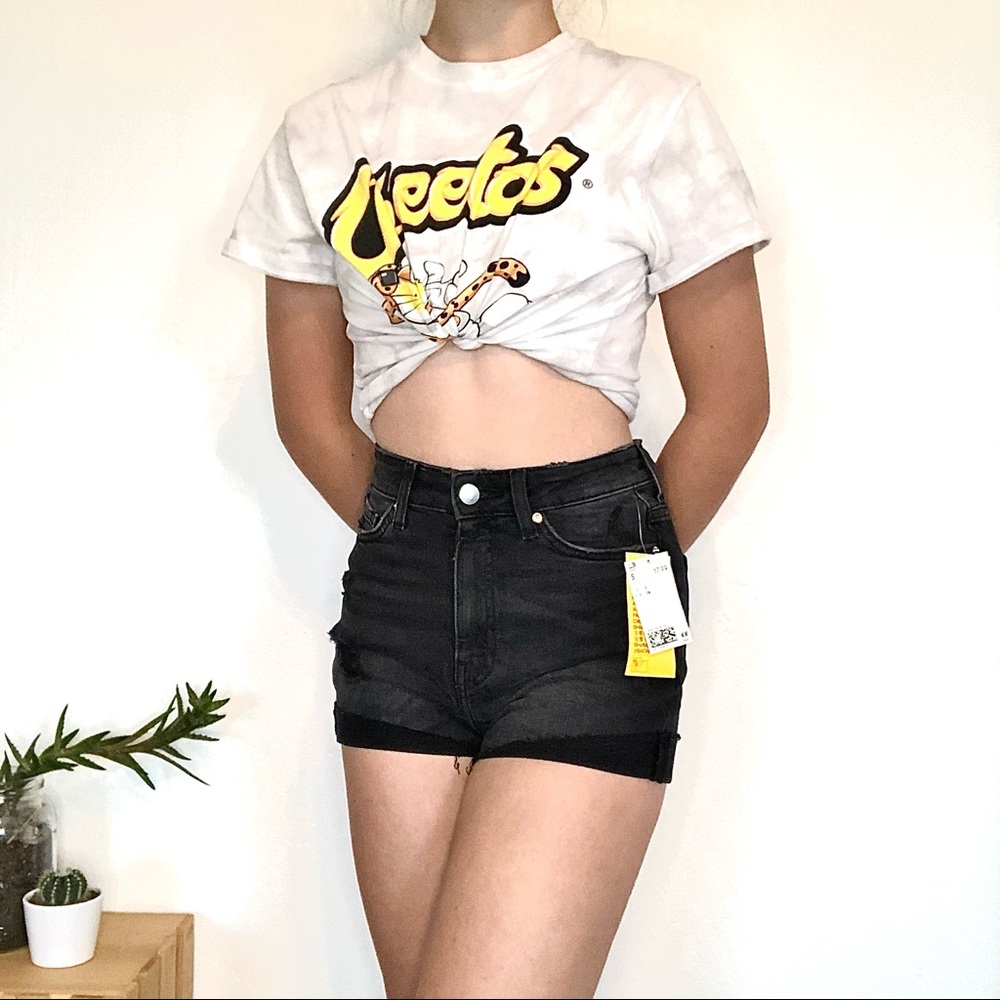 H&M High Waisted Denim Shorts